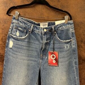 NWT Insane Gene 11/29 high rise relaxed boot medium vintage blue jean 100% cotto